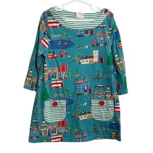 Mini Boden London Holiday Tunic Top Girls 9-10 Pockets 100% Cotton Smock